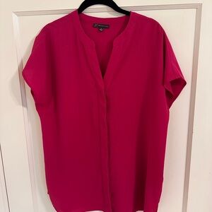 Adrianna Papell Fuchsia Short Sleeve Blouse